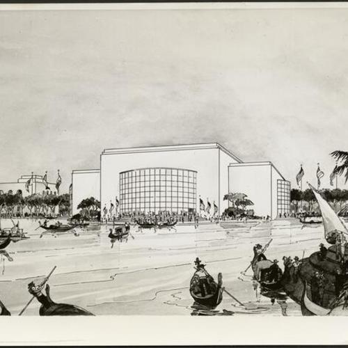 [Painting of Pacific House at the Golden Gate International Exposition]