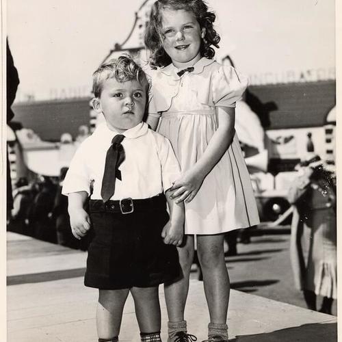 [Boy and girl judged the most beautiful children in the Baby Beauty Parade, Golden Gate International Exposition on Treasure Island]