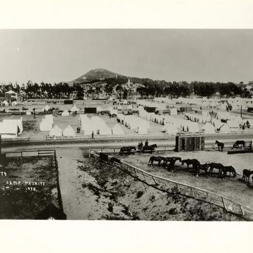 [Camp Merritt 1898, between 1st and 6th avenue near Golden Gate Park]