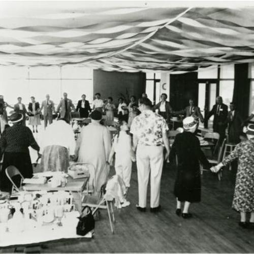 [A senior citizens program at Hamilton Recreation Center for people who lived in Western Addition in 1956]