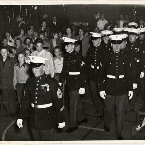 [Marine Corps Christmas party with Edgewood children]