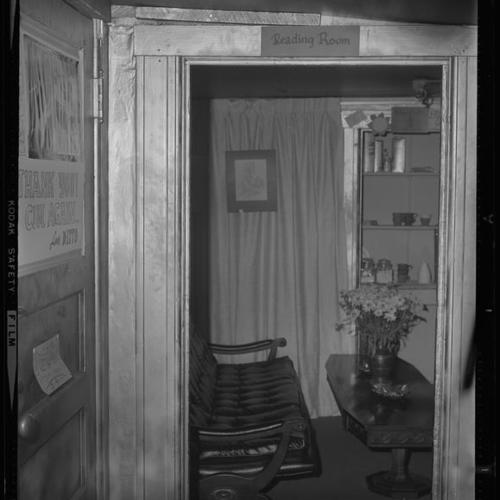 Interior view of doorway to reading room