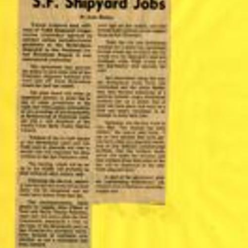 Pact May Restore S.F. Shipyard Jobs, SF Chronicle, October 14 1982