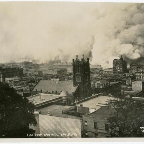 Fire from Nob Hill, April 18, 1906