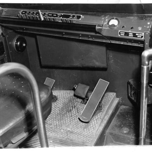 [Brake and accelerator pedals on a Municipal Railway streetcar]