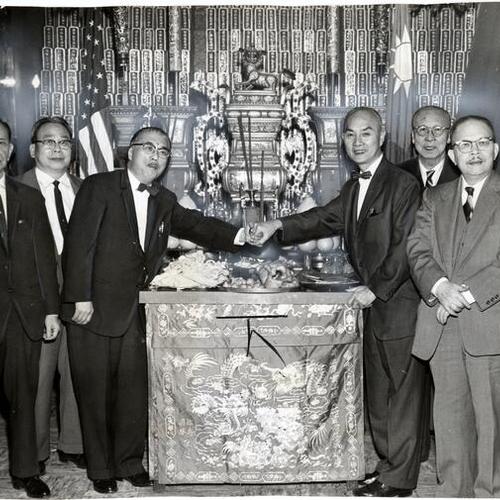 [Officers of the Wong Family Association in Chinatown]