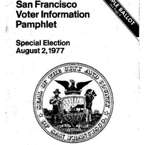 1977-08-02, San Francisco Voter Information Pamphlet