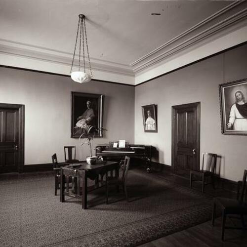Sacred Heart College room with piano