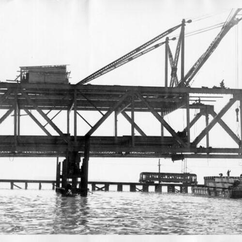 [Steel construction on San Francisco-Oakland Bay Bridge]