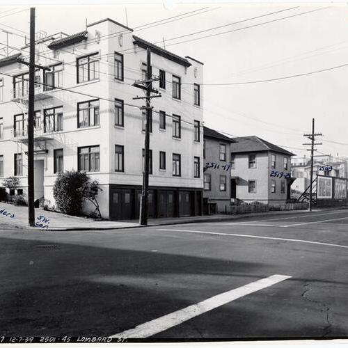 [Southwest corner of Lombard and Divisadero streets]