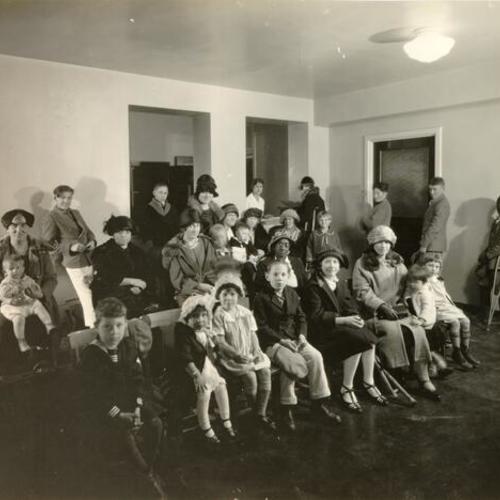 [Group of people at the Shriners Hospital for Crippled Children's original clinic]