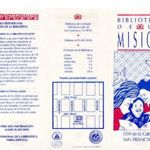 Biblioteca de la Mision, pamphlet, n.d. (Spanish)