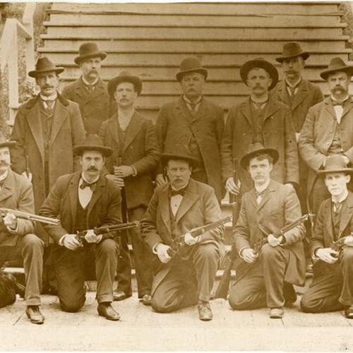 [Sergeant Nash and his squad of the San Francisco police rifle team]
