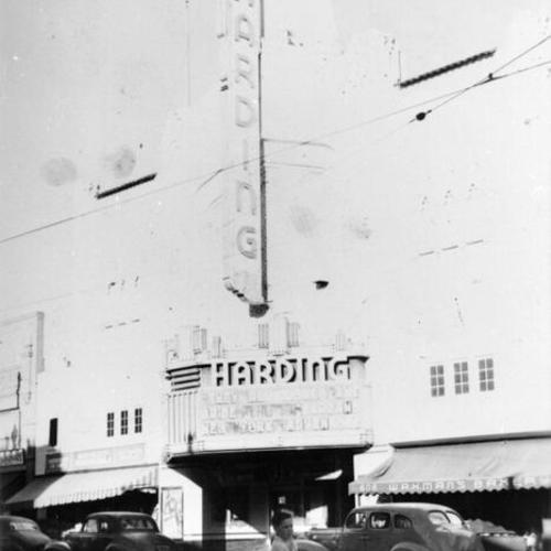 [Exterior of the Harding Theater]