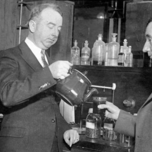 [Thomas Brooks, as city purchaser, testing coffee offered for sale]