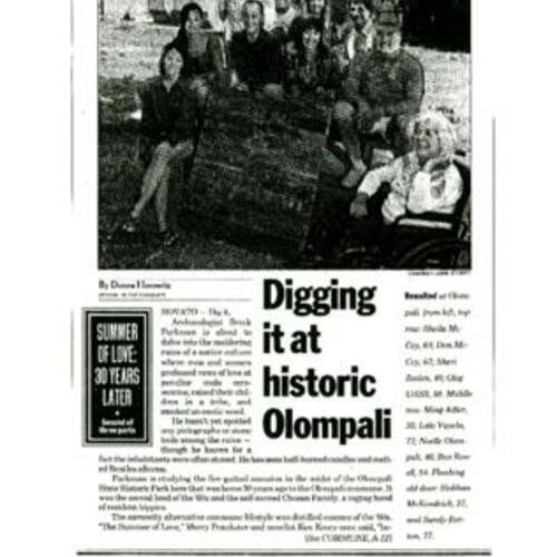 Digging It at Historic Olompali, SF Examiner, Aug. 1997