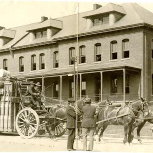 [U. S. Army supply wagon at the Presidio]