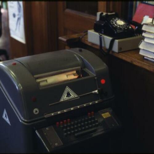 Teletype machine in the Presidio Branch Library