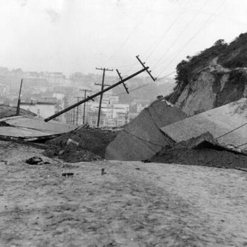 [Parker Avenue after a landslide]