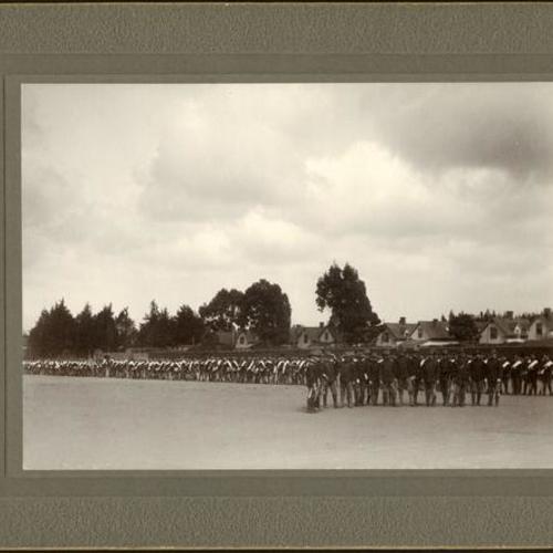 [1st Regiment at the Presidio parade grounds]
