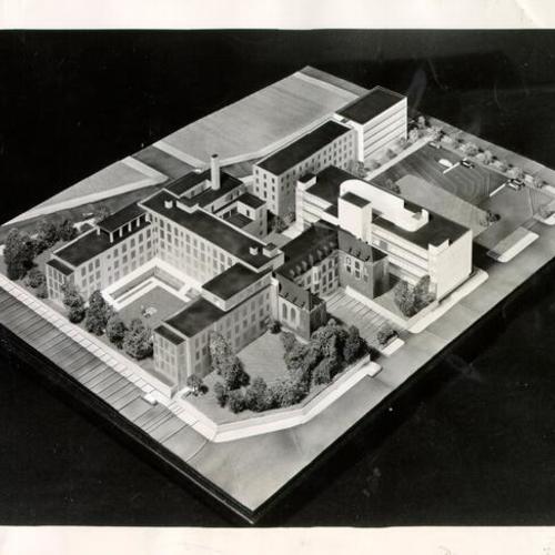 [Architect's model of St. Luke's Hospital]