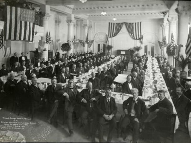 [Second Annual Reunion and Banquet of the scholars who attended Lincoln School during the years 1863-1871. Argonaut Hotel]